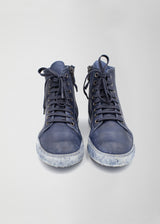 ARI OVER DYED SUEDE SNEAKER IN BLUE