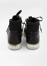 ARI OVER DYED SUEDE SNEAKER IN BLACK