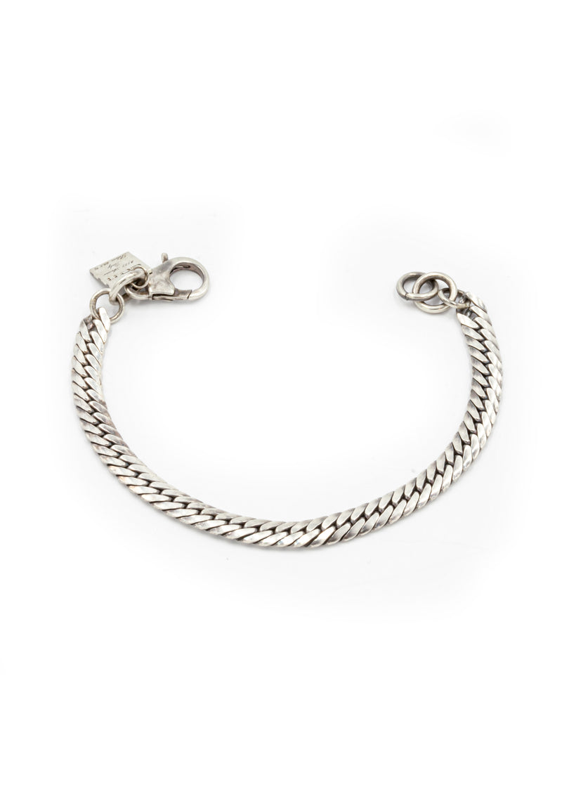 AGI Italy 925 Sterling Silver Thick Curb Chain Link Bracelet 8 1/8
