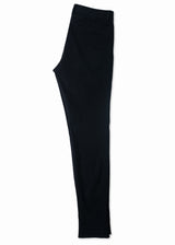 Side view ARI P1A Drawstring Trousers Black. Made in Italy