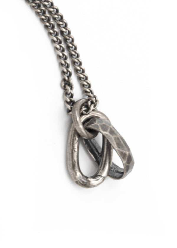 GOTI SILVER MULTI CHAIN WITH SHAPED ACCENTS NECKLACE