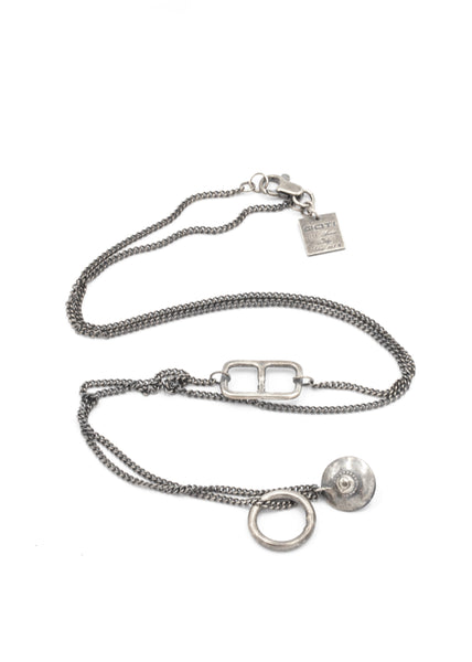 GOTI SILVER CHAIN ACCENTED NECKLACE