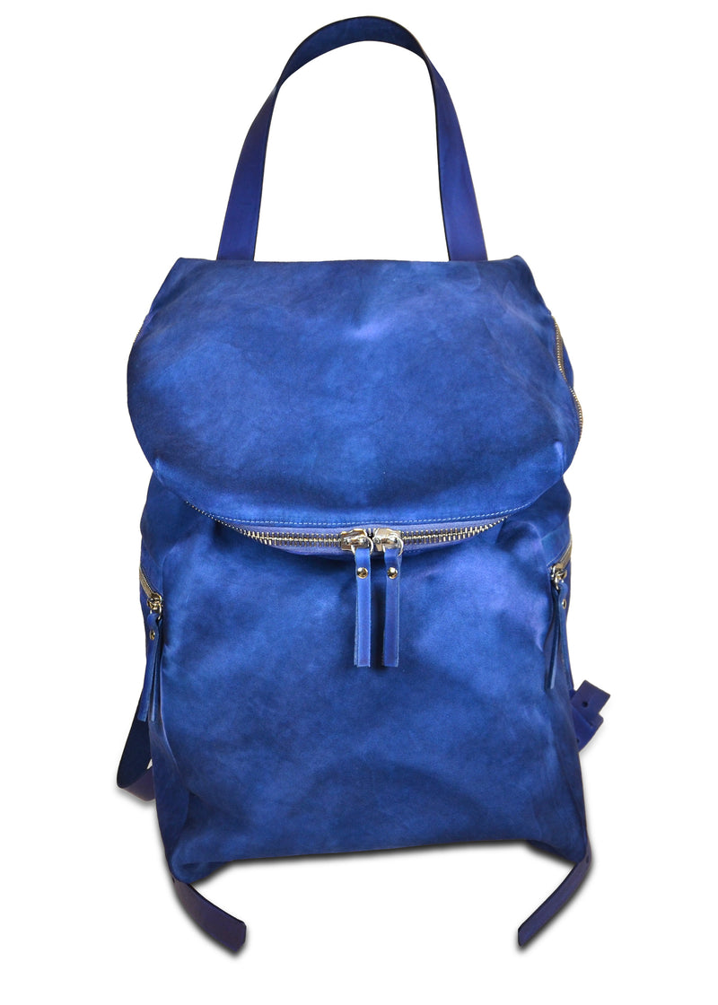 ARI NICKY LEATHER BACKPACK IN BLUE