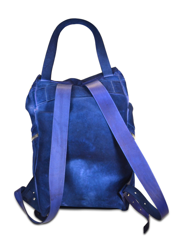 ARI NICKY LEATHER BACKPACK IN BLUE
