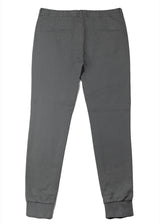 Back view of ARI Grey Travel Jogger Pants. Made in Italy