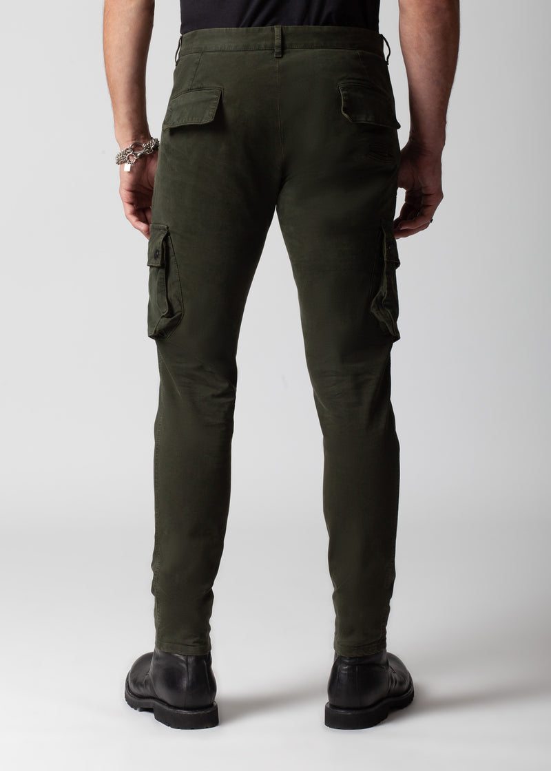 Green Pleated Chino Pants | Peter Christian