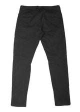 Back view ARI Light Weight Black Cotton Trousers. Made in Italy