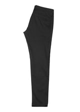 Side view ARI Light Weight Black Cotton Trousers. Made in Italy