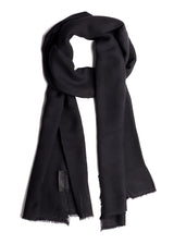 ARI Black Cashmere Modal Scarf. Made in Italy