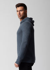 ARI DIVINELY PLUSH CASHMERE HOODIE IN GREYBLU