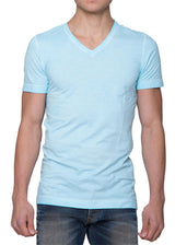 Ari V Neck Light Blue T-Shirt-Ari Soho