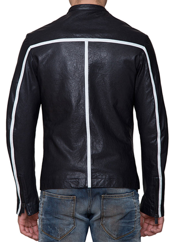 The Enric Moto Jacket in Black-Ari Soho