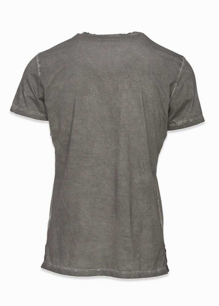 Cotton Stretch Henley T-Shirt-Ari Soho