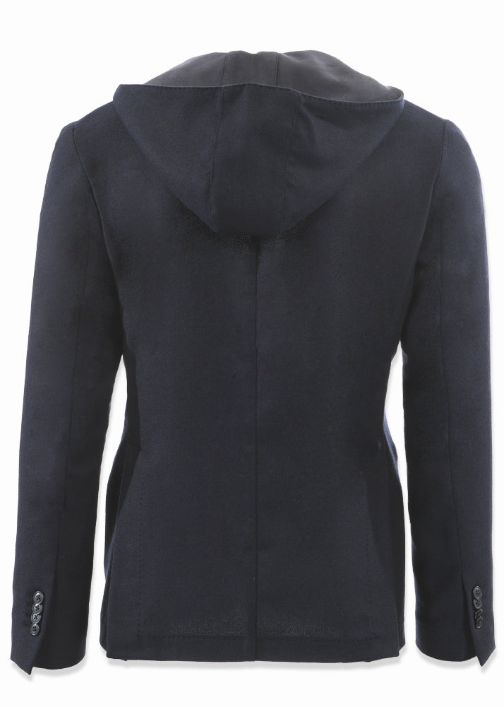 Back view ARI Cashmere Blazer Navy | Made in Italy