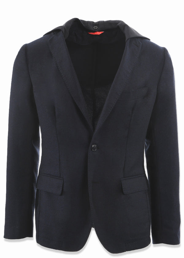 Front view ARI Cashmere Blazer Navy. Made in Italy