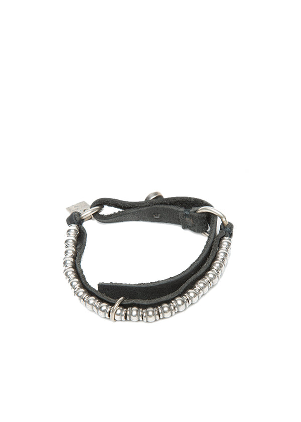 Goti Orion Silver & Leather Bracelet-Ari Soho