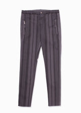 Cotton Stretch Striped Drawstring Trousers-Ari Soho