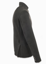 side view ARI Riccardo Shearling Blazer Charcoal | Made in Italy