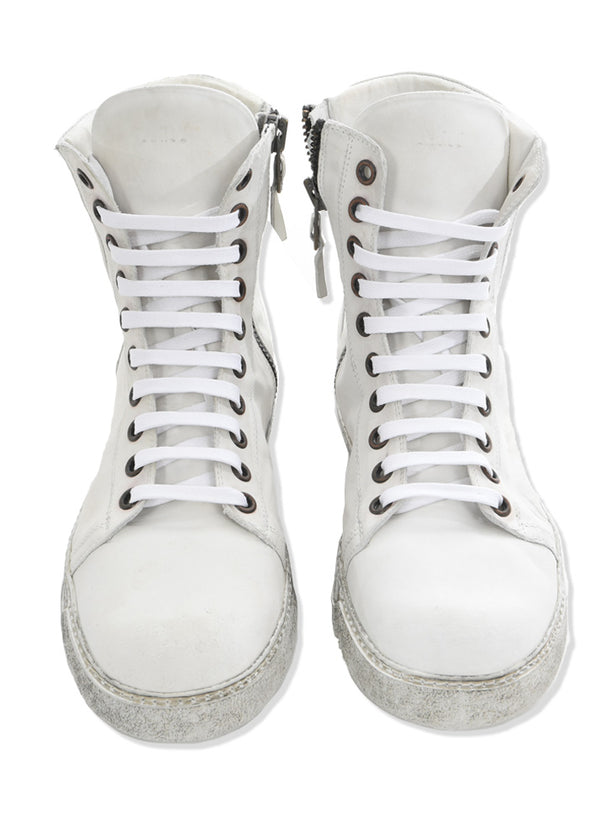 ARI LEATHER HIGH TOPS IN STONE WASHED