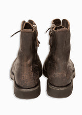 Back View ARI Washed Leather Boots. Hand Made in Italy